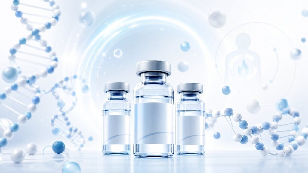 GLP-1 výskumné peptidy retatrutide semaglutide tirzepatide koncept metabolizmu